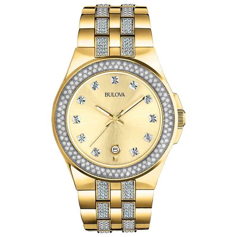 Men&#39;s Bulova Phantom Watch in Yellow Gold-Tone Stainless Steel, 42MM – Image 1 of 3