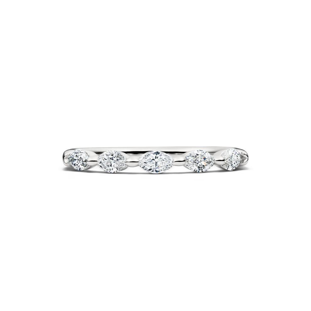 Lab Grown Diamond Marquise Anniversary Band in 14K White Gold (1/2 ct. tw.) – Image 1 of 4