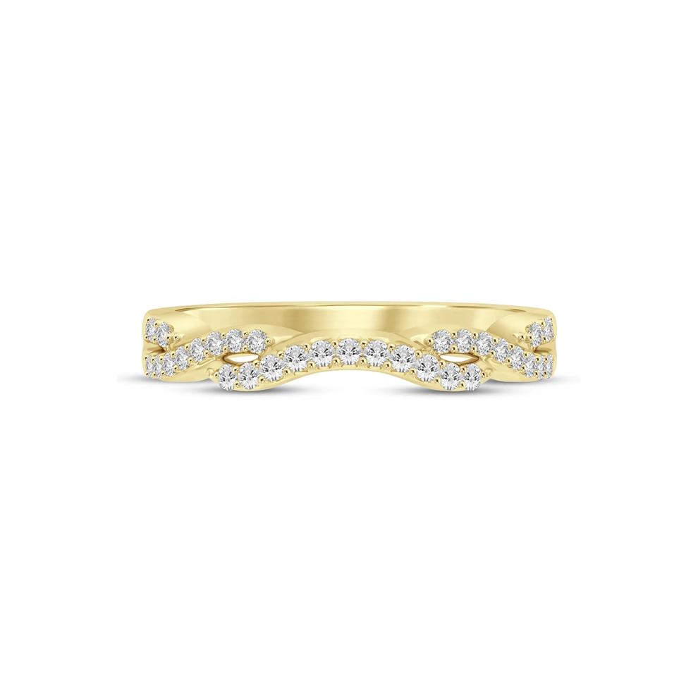 Diamond Twist Contour Band in 14K Yellow Gold (1/5 ct. tw.) – Image 1 of 3