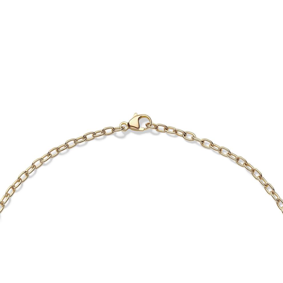 Emerald &amp; Diamond Pendant Necklace in 18K Yellow Gold (1/7 ct. tw.) – Image 2 of 2