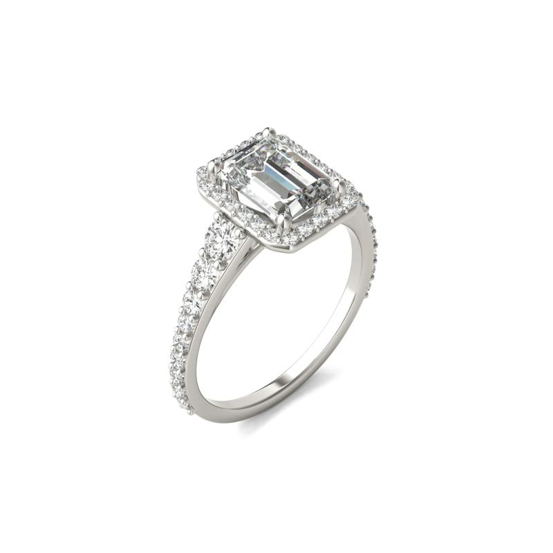 Lab-Created Moissanite Engagement Ring in 14K White Gold – Image 4 of 5