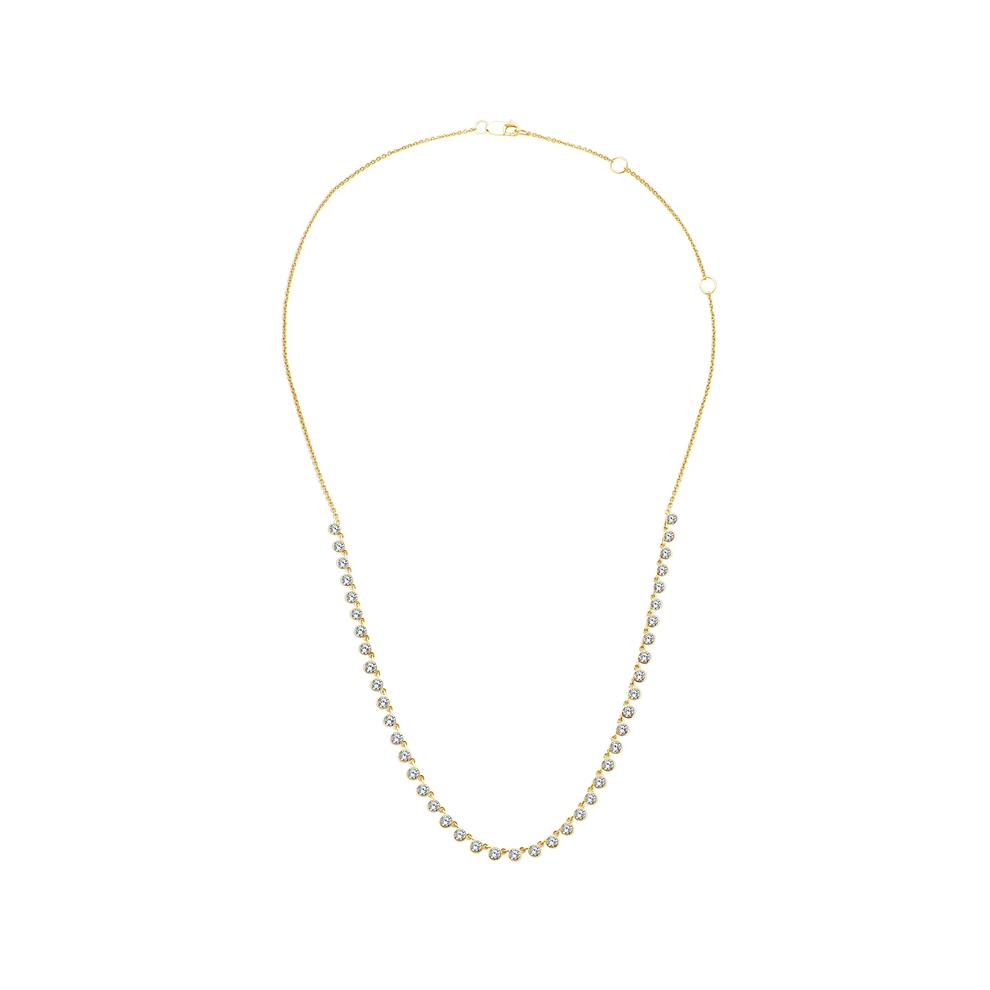 Lab Grown Diamond Bezel Dangle Frontal Necklace in 14K Yellow Gold (5 1/2 ct. tw.) – Image 2 of 4