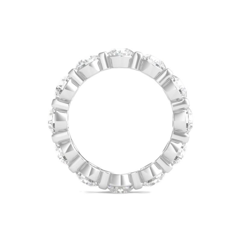 Round-Cut Diamond Shared Prong Eternity Band in 14k White Gold &#40;5 ct. tw.&#41; – Image 2 of 3