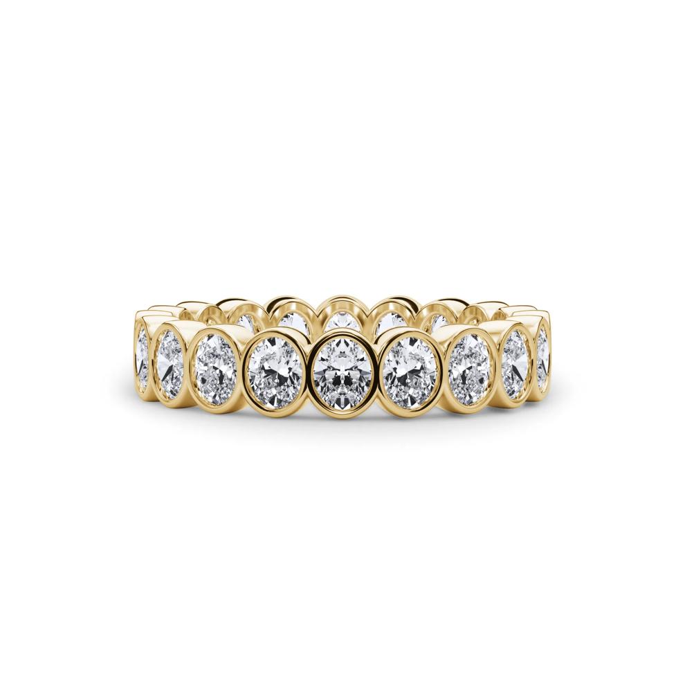 Lab Grown Diamond Oval Bezel Eternity Band in 14K Yellow Gold (2 ct. tw.) – Image 1 of 4