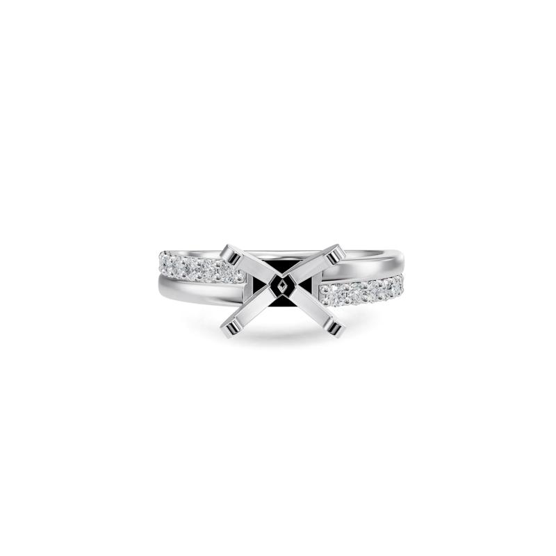 Lab Grown Diamond Semi-Mount Engagement Ring in 14K White Gold &#40;Setting Only&#41; – Image 2 of 6