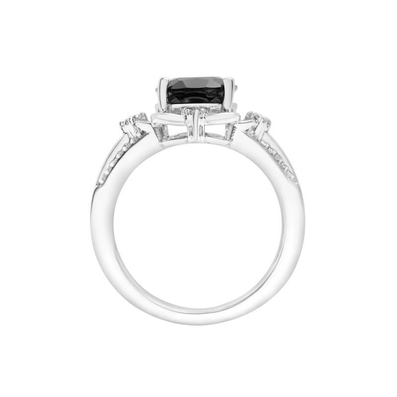 Onyx and Diamond Cocktail Ring in Sterling Silver &#40;1/10 ct. tw.&#41; – Image 2 of 5