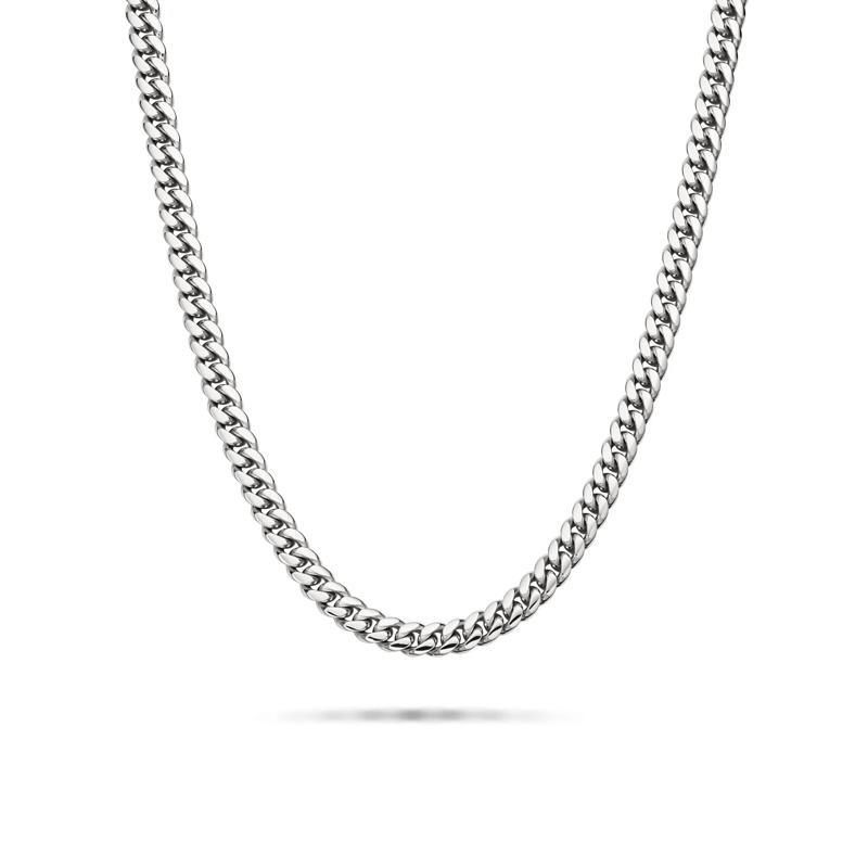 Miami Cuban Chain in 14K White Gold, 5MM, 24&rdquo; – Image 1 of 3