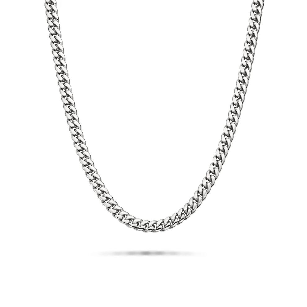 Miami Cuban Chain in 14K White Gold, 5MM, 24&rdquo; – Image 1 of 5