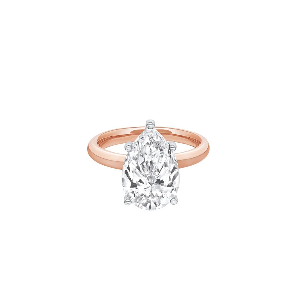 Lab Grown Diamond Pear-Shaped Solitaire Ring – Image 1 of 4