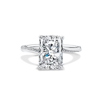 Lab Grown Diamond Radiant Center Engagement Ring in Platinum (4 1/5 ct. tw.)