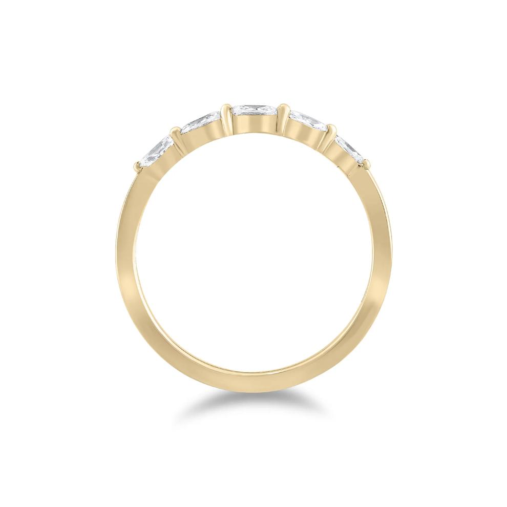 Lab Grown Diamond Contour Band in 14K Yellow Gold (1/5 ct. tw.) – Image 2 of 4
