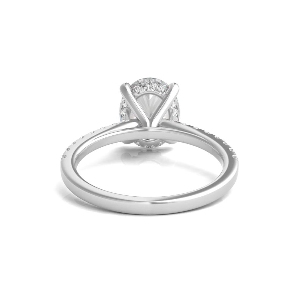 Lab Grown Diamond Oval Bridal Set in 14K White Gold (3 1/2 ct. tw.) – Image 4 of 6