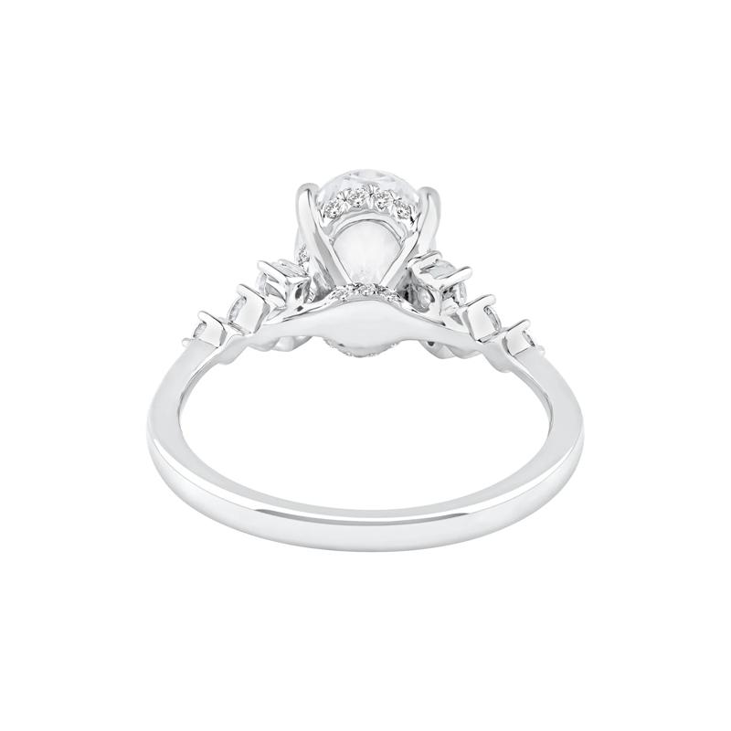 Lab Grown Diamond Oval-Shaped Engagement Ring in 14K White Gold (2 1/2 ct. tw.) – Image 4 of 5