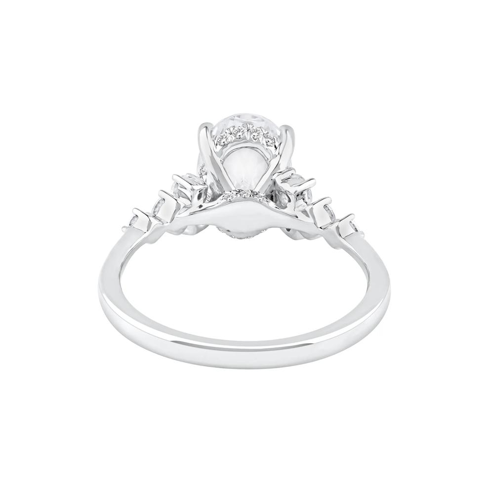 Lab Grown Diamond Oval-Shaped Engagement Ring in 14K White Gold (2 1/2 ct. tw.) – Image 4 of 5