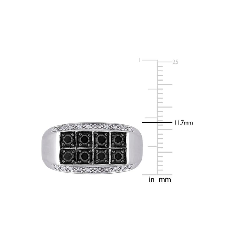 Men&rsquo;s Black &amp; White Diamond Ring in Sterling Silver &#40;1 ct. tw.&#41; – Image 5 of 5