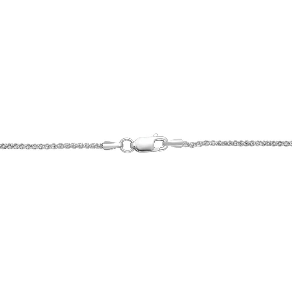 Wheat Chain in Rhodium Finish Sterling Silver, 1.3MM, 18" – Image 2 of 3