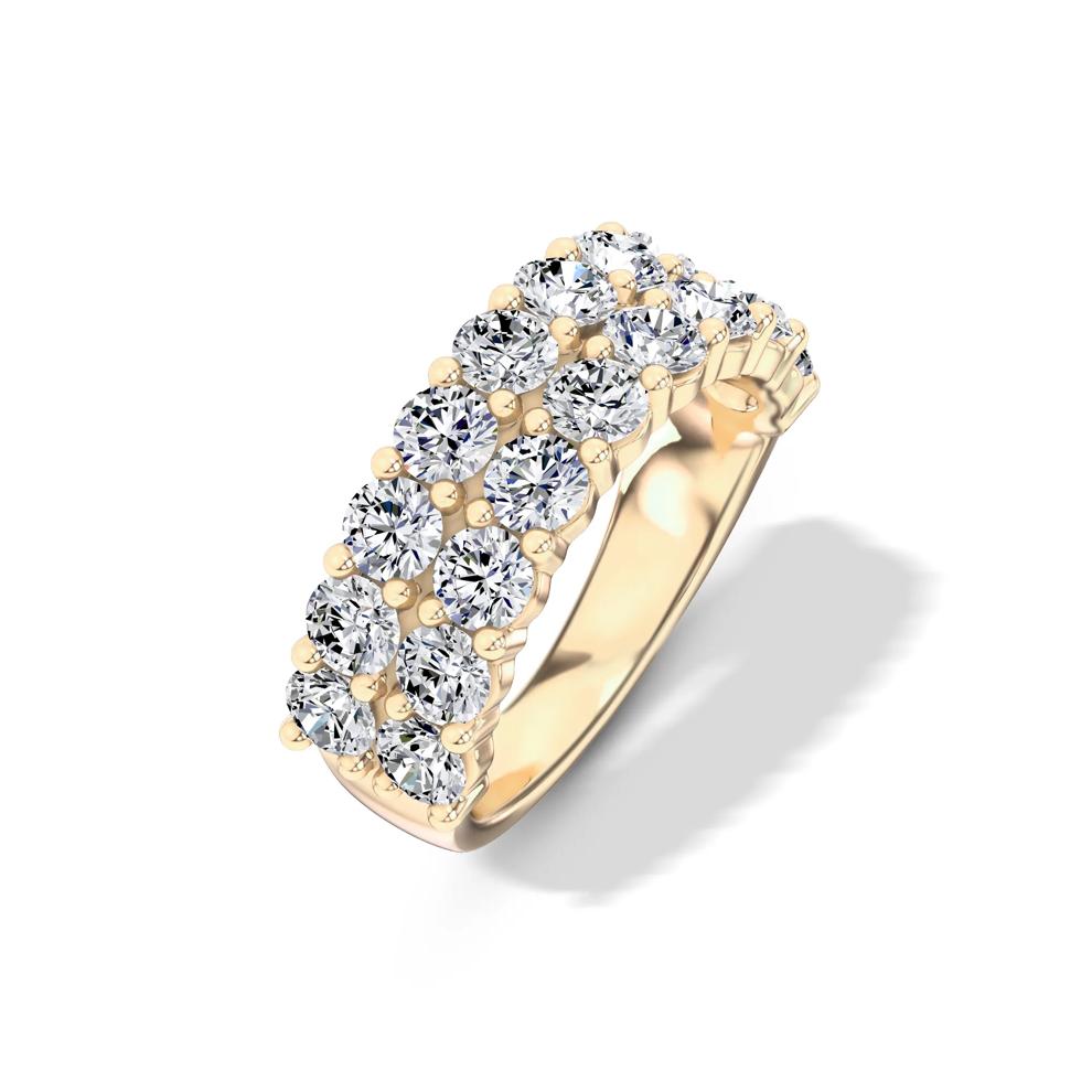 Lab Grown Diamond Double Row Band in 10K Yellow Gold (3 ct. tw.) – Image 4 of 4