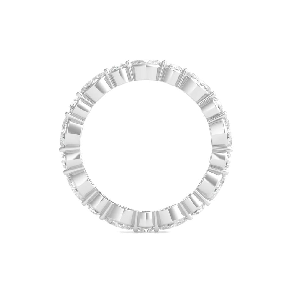 Round and Marquise-Cut Lab Grown Diamond Eternity Band in 14k White Gold (1 1/2 ct. tw.) – Image 2 of 3