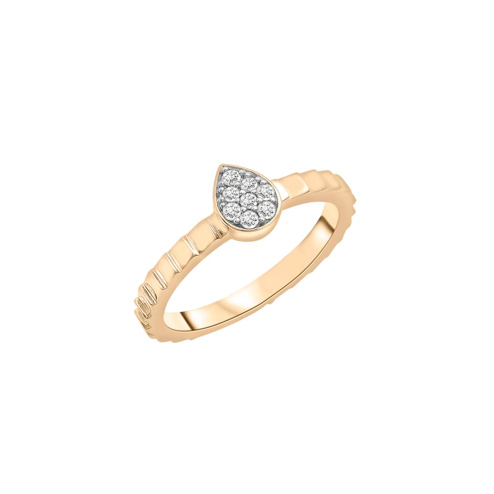 Diamond Accent Pear Cluster Ring in Vermeil – Image 4 of 7