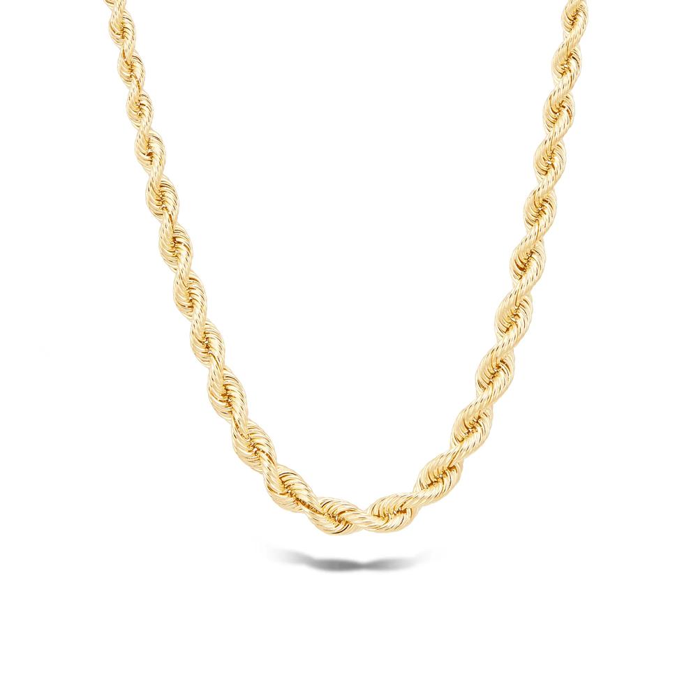 Graduated Silk Rope Chain in 10K Yellow Gold, 2.55-5mm, 18" – Image 1 of 4