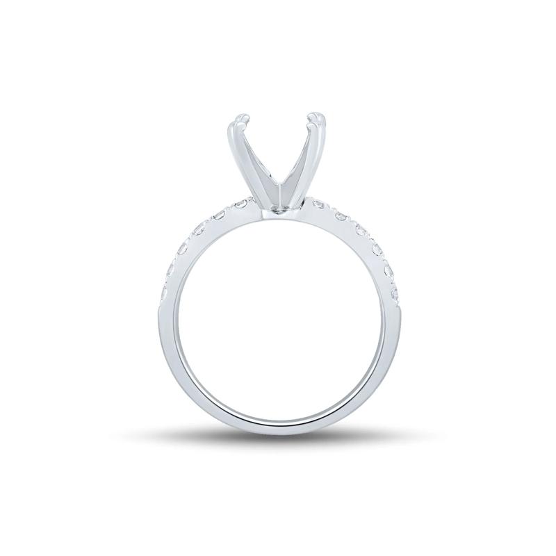 Lab Grown Diamond Semi-Mount Engagement Ring in 14K White Gold  &#40;1/3 ct. tw&#41; &#40;Setting Only&#41; – Image 3 of 6