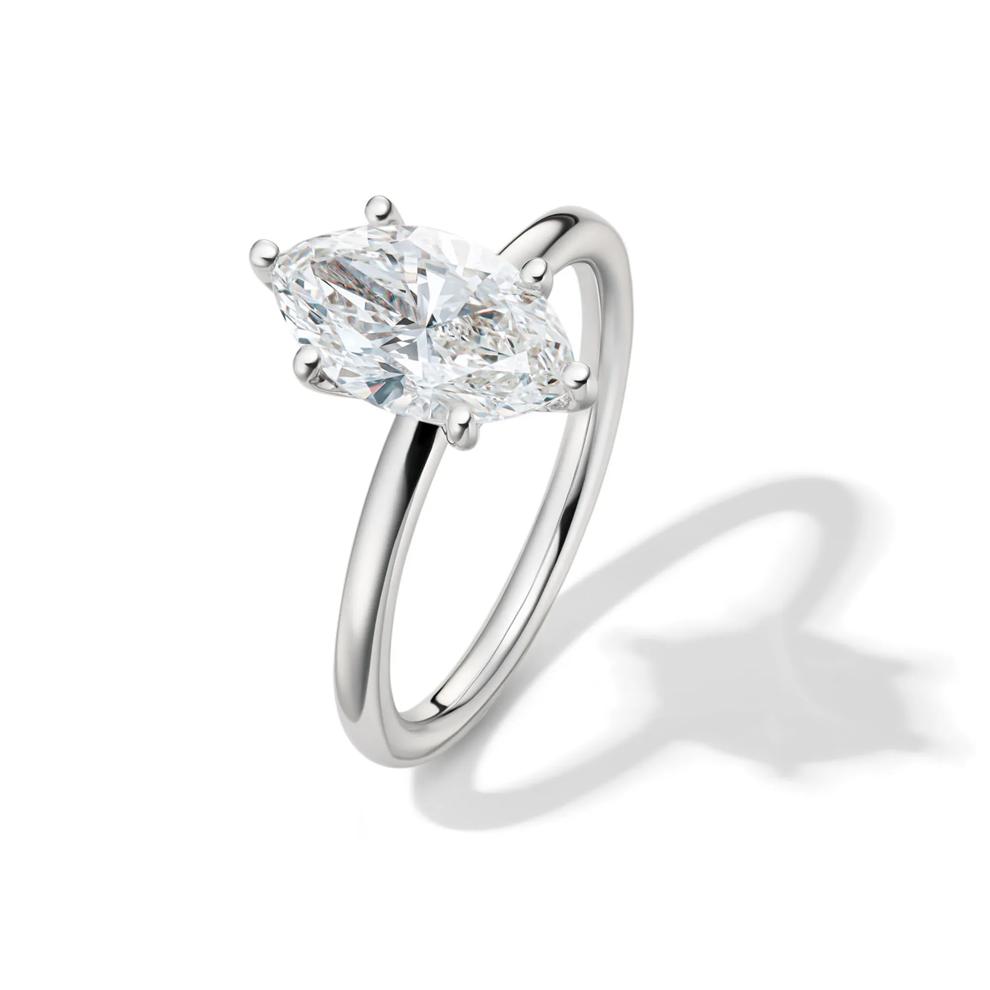 Lab Grown Diamond Solitaire Marquise Engagement Ring in 14K White Gold (2 ct.) – Image 4 of 4