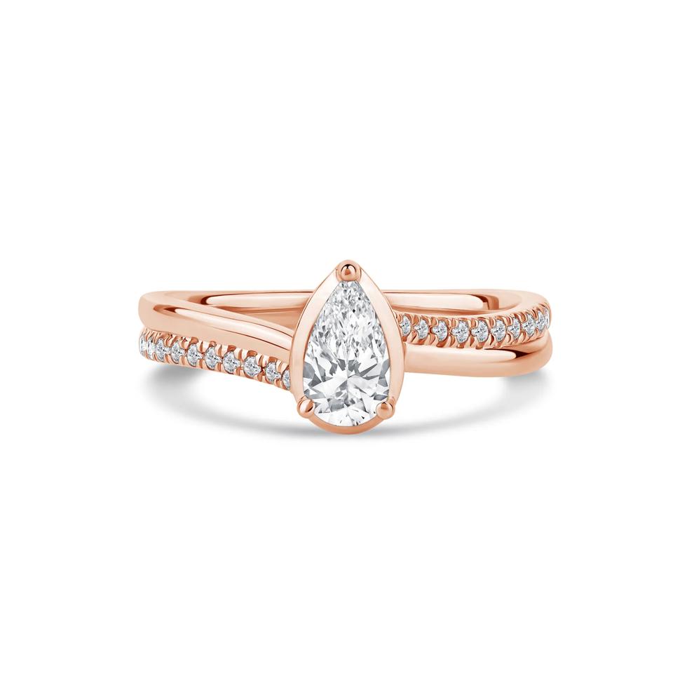 Pear-Shaped Diamond Engagement Ring in 14K Rose Gold (5/8 ct. tw.) – Image 1 of 4