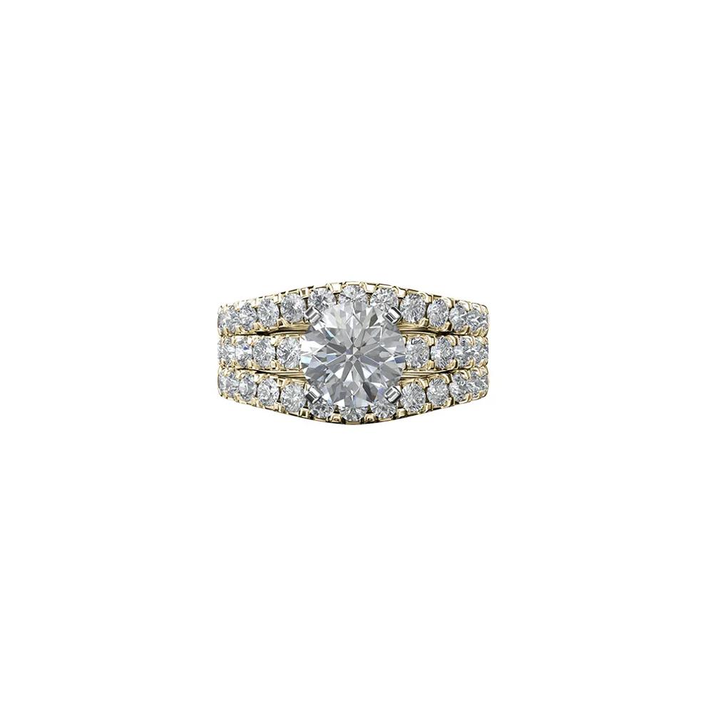 Diamond Chevron Insert in 14K Yellow Gold – Image 4 of 4