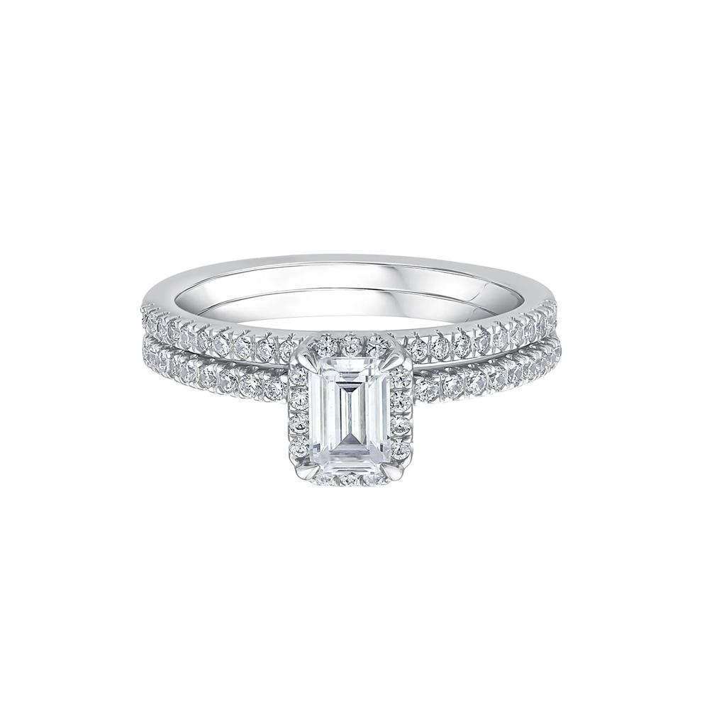Lab Grown Diamond Engagement Set in 10K White Gold (1 ct. tw.) – Image 1 of 3