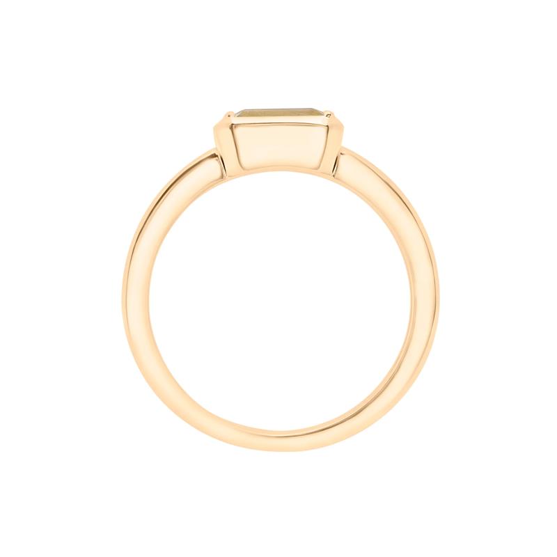 Aquamarine Emerald-Cut Cocktail Ring in Vermeil – Image 2 of 6