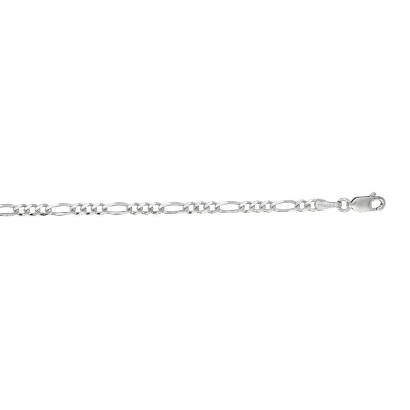 Solid Figaro Chain in 14K White Gold, 3.8MM, 22&rdquo; – Image 2 of 3