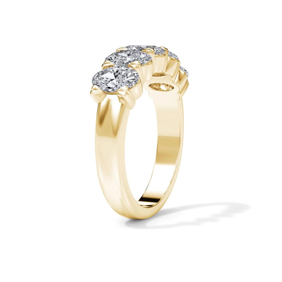 Diamond Oval Five-Stone Anniversary Band in 14K Yellow Gold (2 ct. tw.) – Image 3 of 4