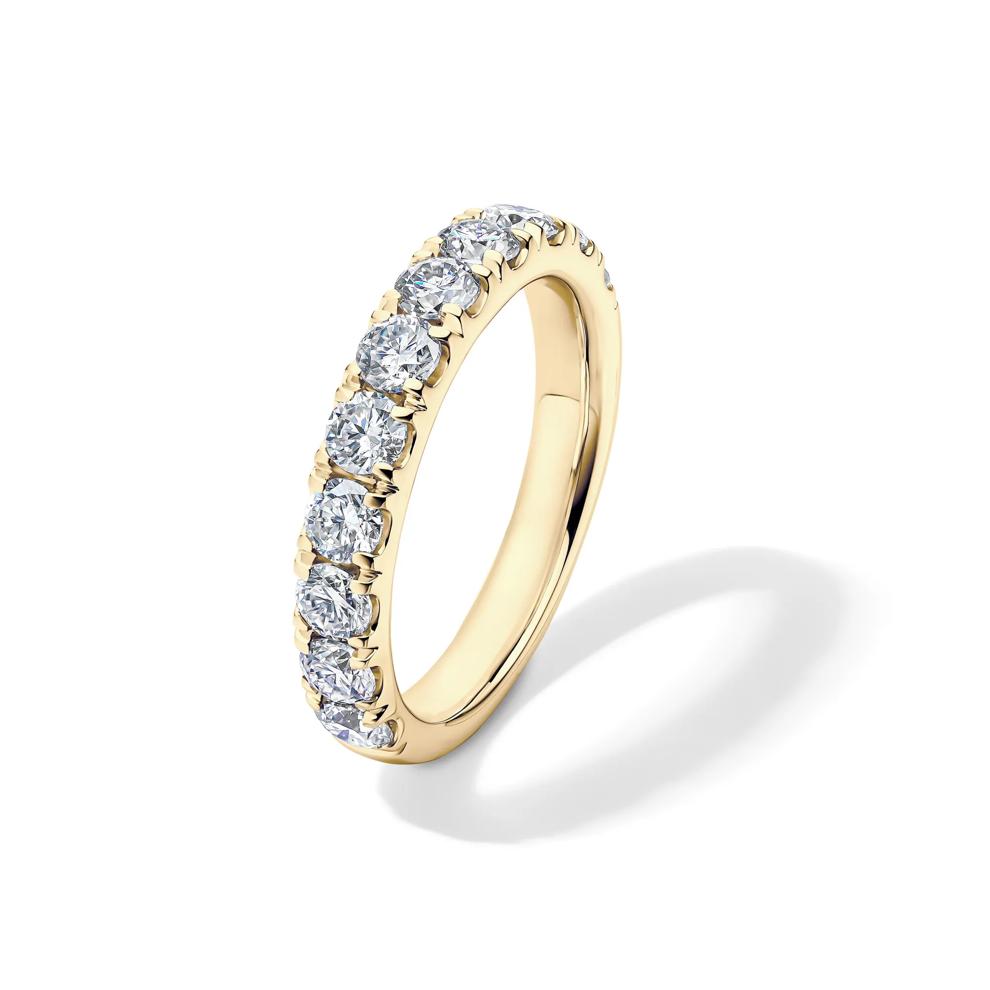 Lab-Created Moissanite Band Ring in 10K Yellow Gold (1 1/2 ct. dew) – Image 4 of 4