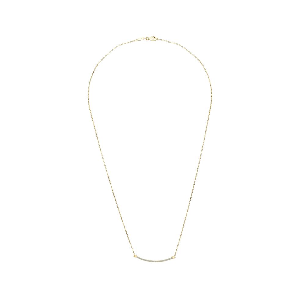 Diamond Bar Necklace in 10K Yellow Gold (1/7 ct. tw.) – Image 2 of 4