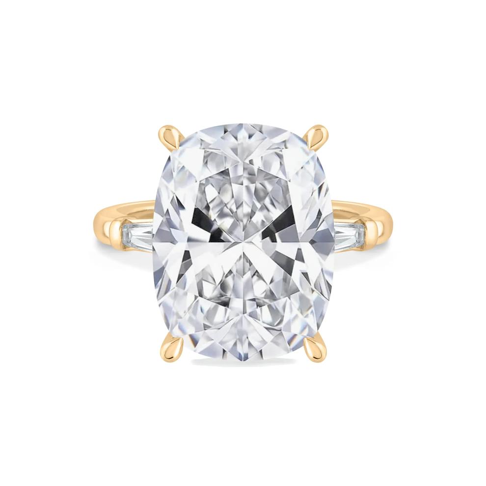 Lab Grown Diamond Elongated Cushion Engagement Ring in 14K Yellow Gold (10 1/2 ct. tw.) – Image 1 of 4