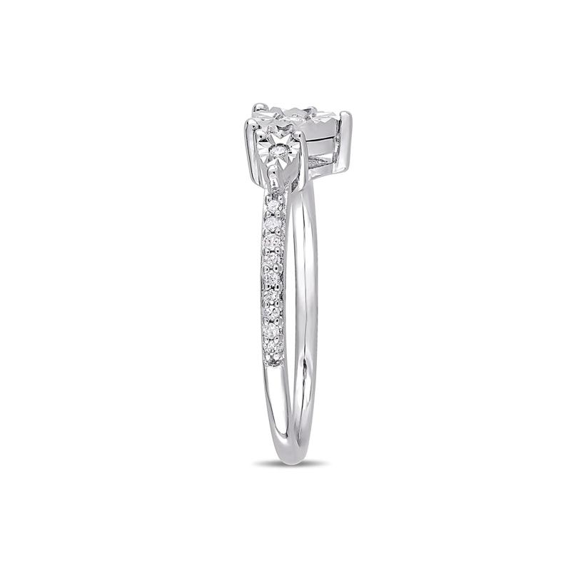 1/7 ct. tw. Diamond Promise Ring in Sterling Silver – Image 3 of 5