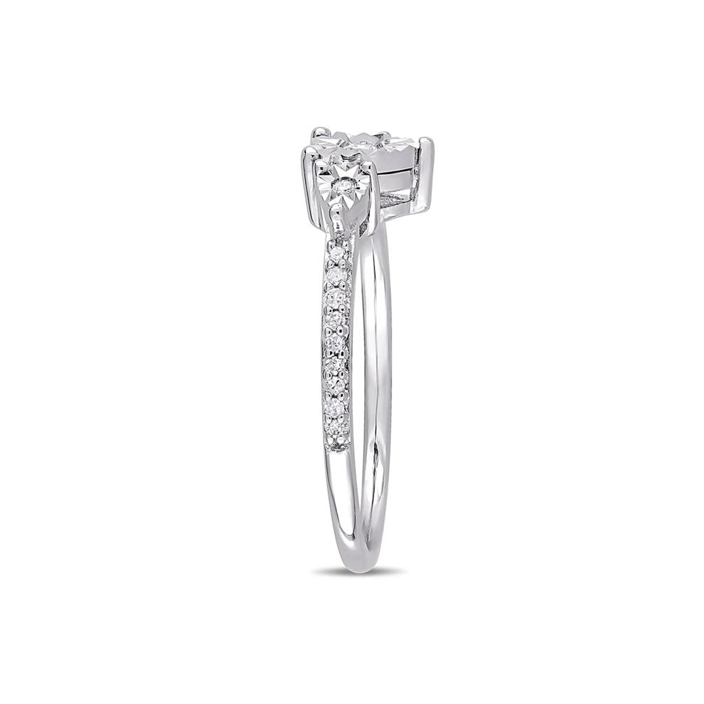 1/7 ct. tw. Diamond Promise Ring in Sterling Silver – Image 3 of 5