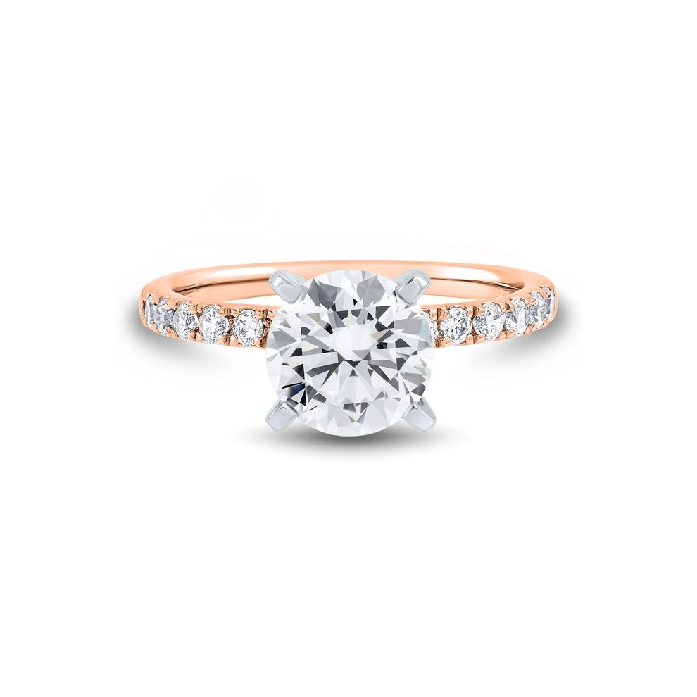 Lab Grown Diamond Semi-Mount Engagement Ring in 14K Rose and White Gold (1/3 ct. tw.) (Setting Only) – Image 1 of 6