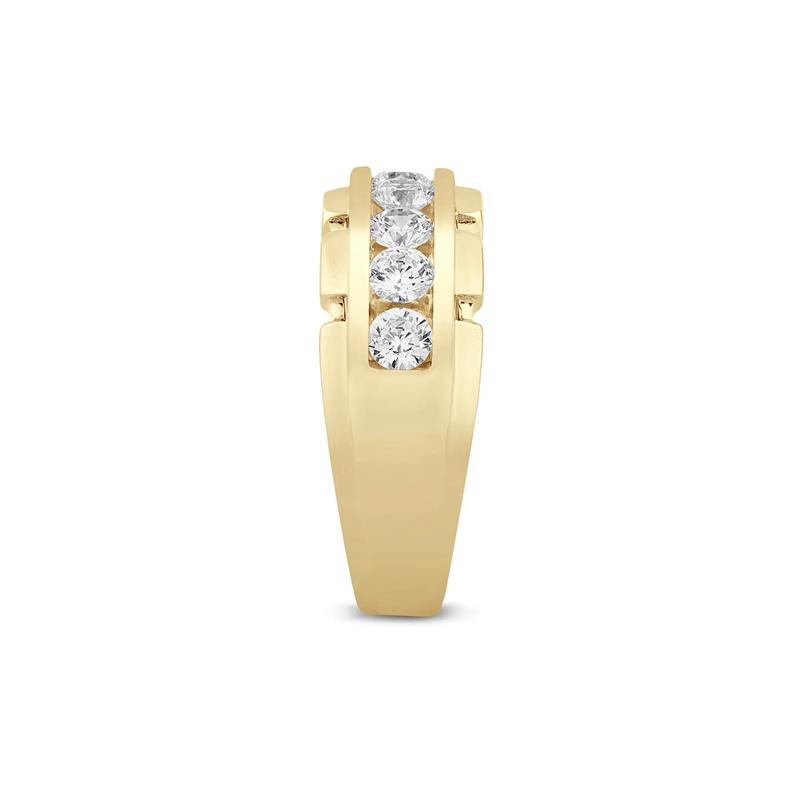Men&rsquo;s Lab Grown Diamond Band in 10K Yellow Gold &#40;1 &frac12; ct. tw.&#41; – Image 3 of 3