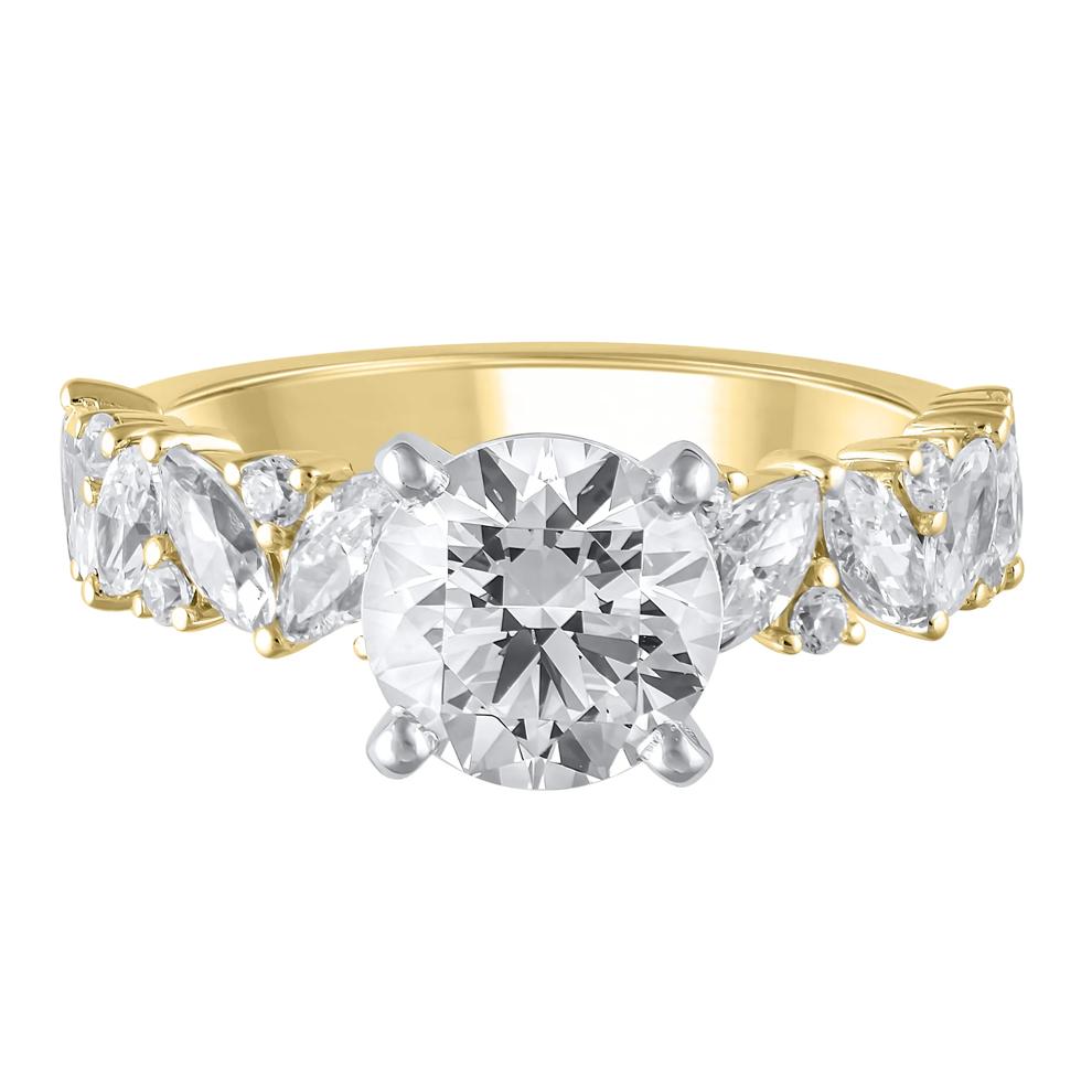 1 1/4 ct. tw. Diamond Semi-Mount Engagement Ring in 14K Yellow and White Gold (Setting Only) – Image 1 of 6