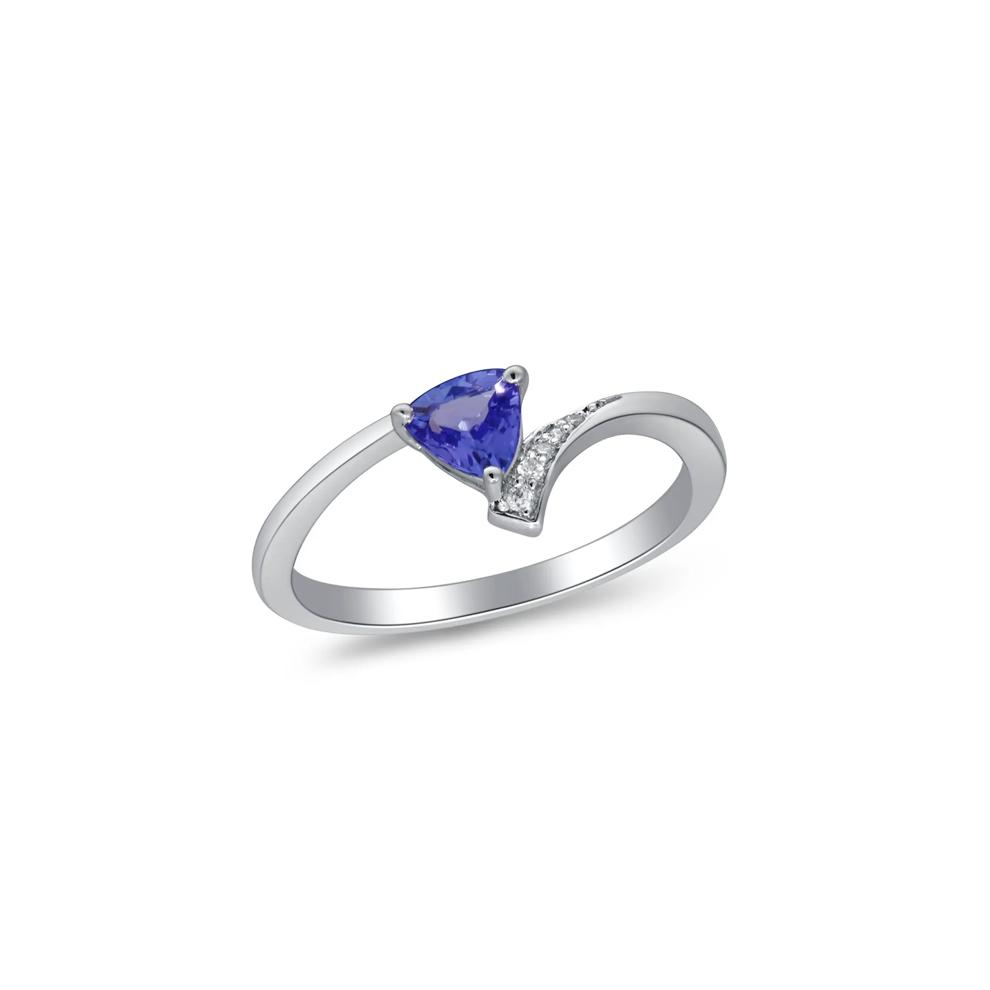 Tanzanite and Diamond Accent Ring in Sterling Silver – Image 4 of 5