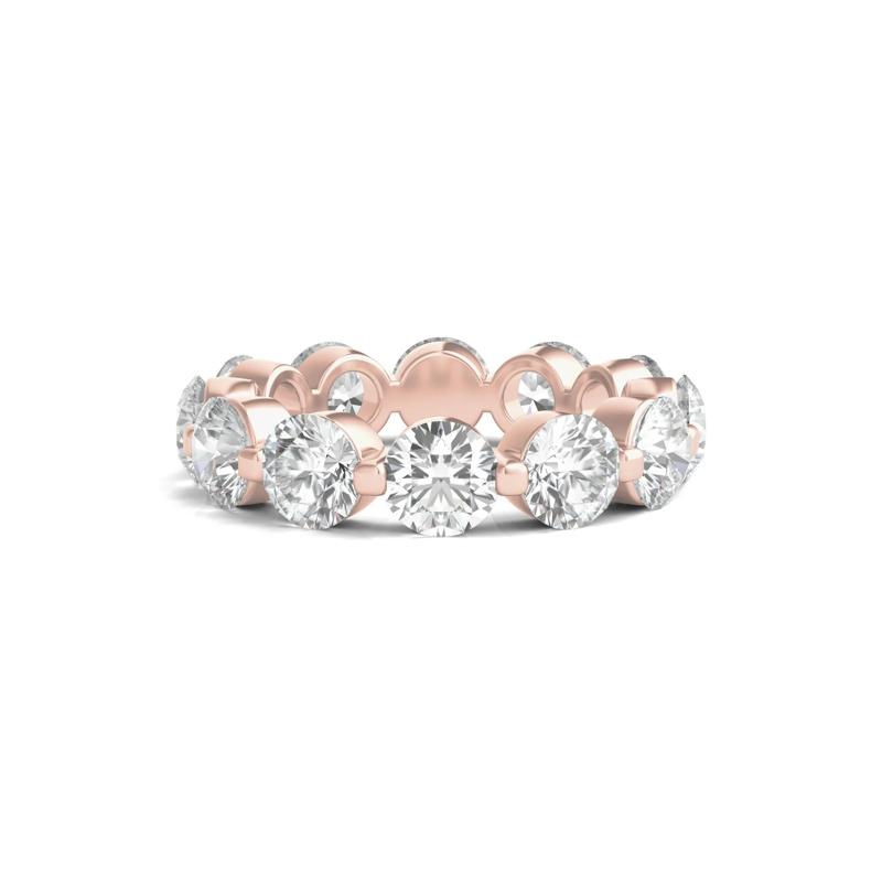 Round Brilliant-Cut Lab Grown Diamond Eternity Band in 14k Rose Gold &#40;6 ct. tw.&#41; – Image 1 of 3