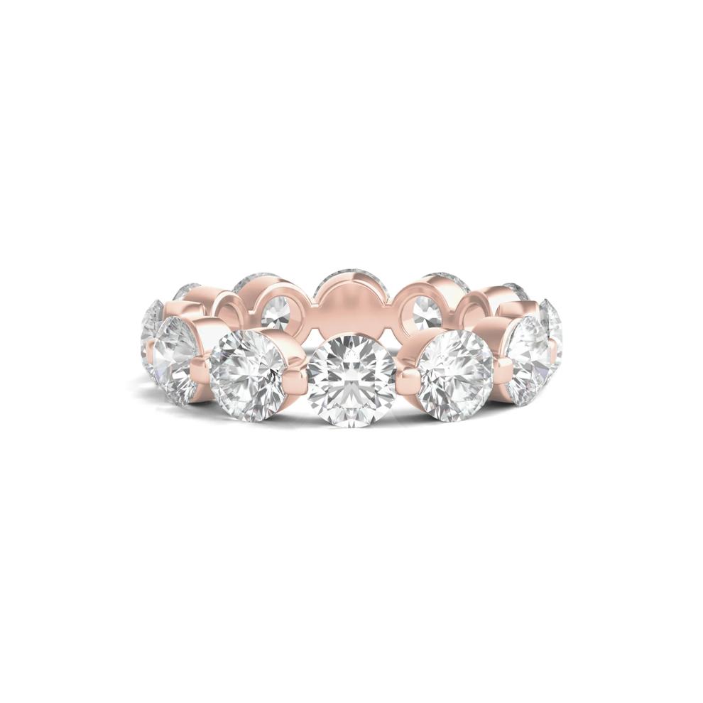 Round Brilliant-Cut Lab Grown Diamond Eternity Band in 14k Rose Gold (6 ct. tw.) – Image 1 of 3