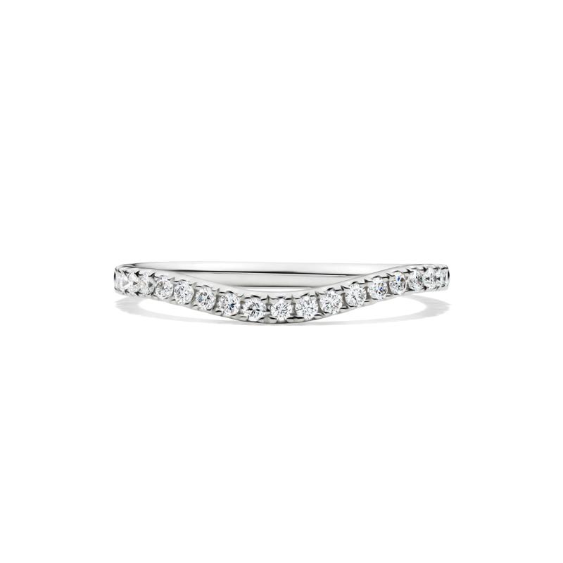 Lab Grown Diamond Contour Band in 14K White Gold &#40;1/5 ct. tw.&#41; – Image 1 of 4