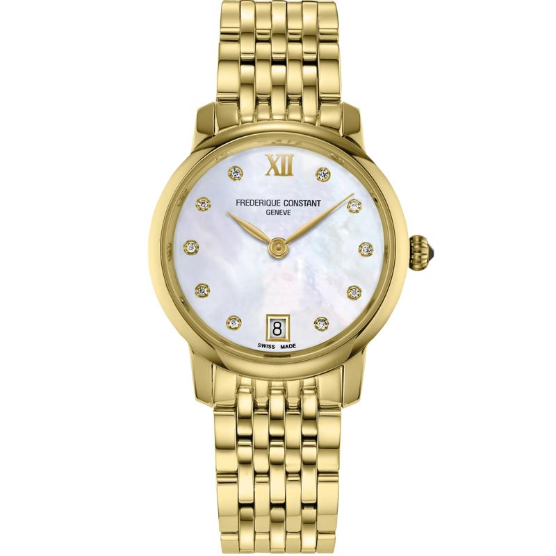 Ladies&#39; Classics Slimline Watch in Gold-Toned Stainless Steel – Image 1 of 3