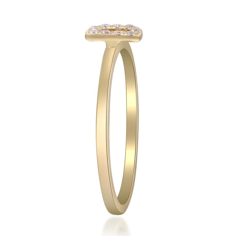 Diamond Accent &quot;D&quot; Initial Ring in 10K Yellow Gold – Image 3 of 5