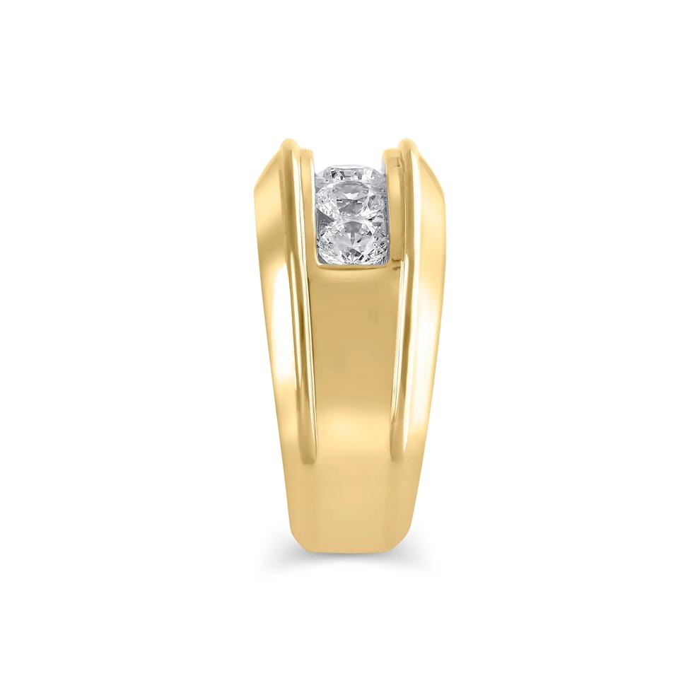 Men&rsquo;s Lab Grown Diamond Wedding Band in 10K Yellow Gold (2 ct. tw.)  – Image 3 of 3