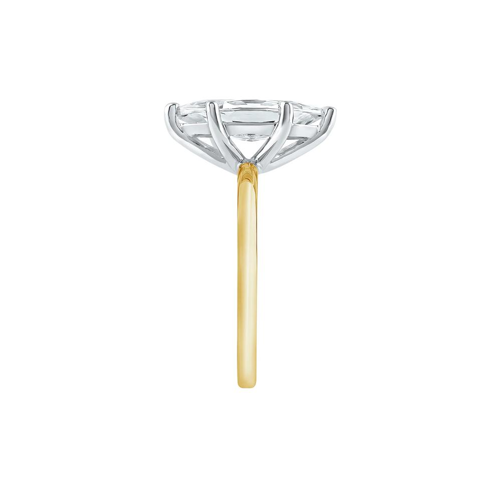 Lab Grown Diamond Solitaire Marquise Engagement Ring in 14K White &amp; Yellow Gold (3 ct.) – Image 2 of 4