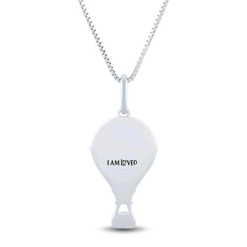 Hot Air Balloon Pendant with Diamond Accents in Sterling Silver and 14K Rose Gold – Image 4 of 4