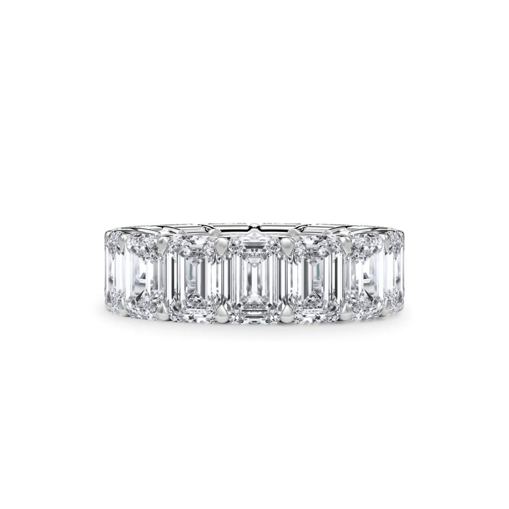 Lab Grown Diamond Emerald-Cut Eternity Band in Platinum (15 ct. tw.) – Image 1 of 4